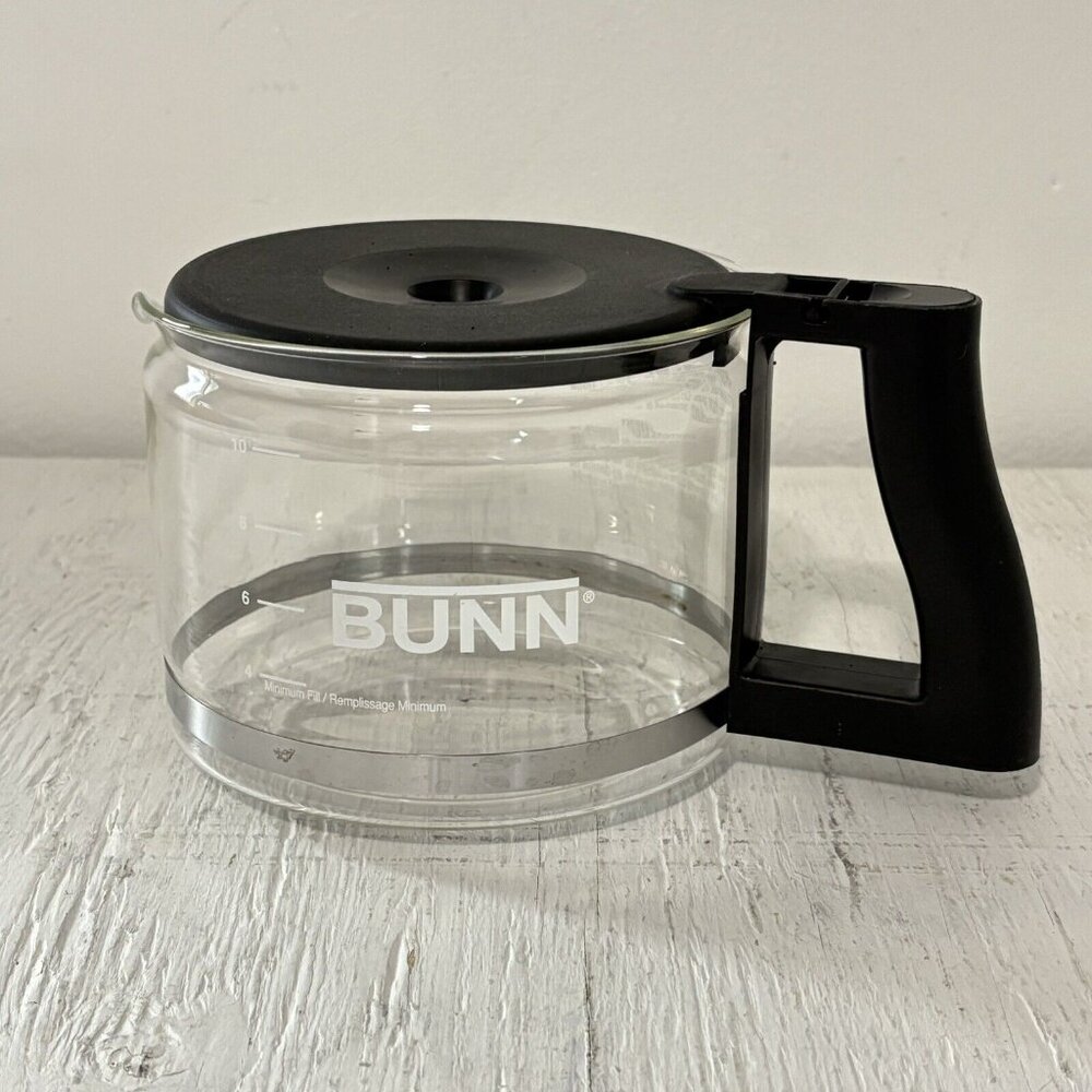 Bunn Coffee Maker 10 Cup Black Carafe Replacement Decanter Pot Glass With Lid